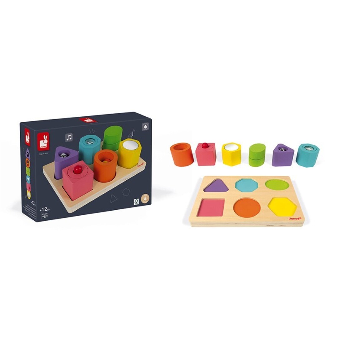 Puzzle 6 Figuras Sensoriales - Janod - Imagen 3