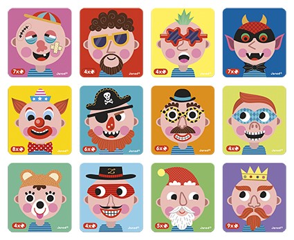 Magneticbook Crazy Face Chicos - Janod - Imagen 3