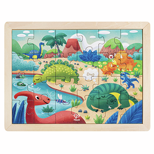 Puzzle Y Colorea Dinosaurios 24 Piezas - Hape
