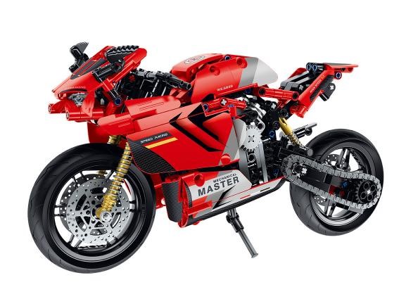 Motocicleta Roja 557 Piezas - Juego De Construccion - iMMaster - Imagen 2
