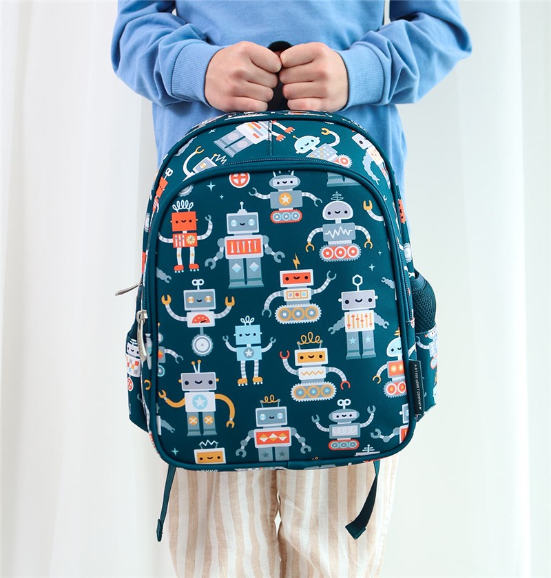 Mochila con Bolsillo Termico Robots - A Little Lovely Company - Imagen 3