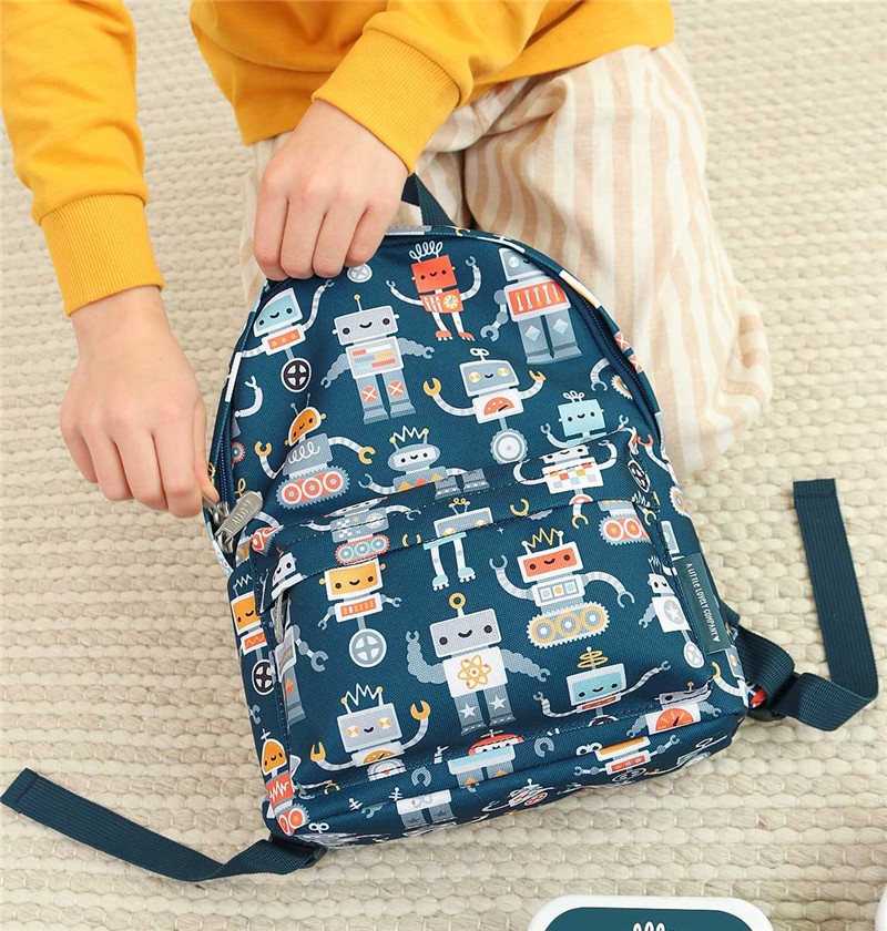 Mochila Infantil Robots – A Little Lovely Company - Imagen 3