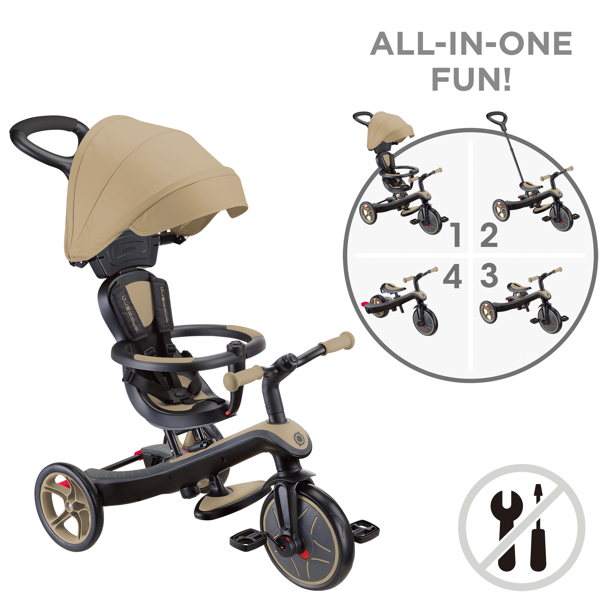 Explorer Trike 4 en 1 Sand – Globber - Imagen 5