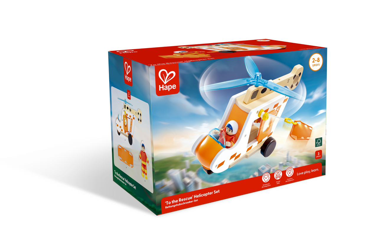 Set Helicoptero de Rescate - Hape - Imagen 4