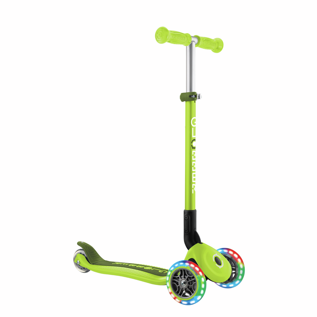 Patinete Plegable con Luces Verde - Globber